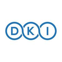 création de logo de lettre dki sur fond noir.concept de logo de lettre d'initiales créatives dki.conception de lettre vectorielle dki. vecteur