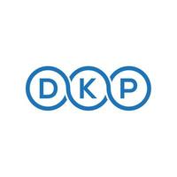 création de logo de lettre dkp sur fond noir.concept de logo de lettre initiales créatives dkp.conception de lettre vectorielle dkp. vecteur