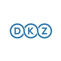 création de logo de lettre dkz sur fond noir.concept de logo de lettre d'initiales créatives dkz.conception de lettre vectorielle dkz. vecteur