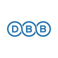création de logo de lettre dbb sur fond noir.concept de logo de lettre initiales créatives dbb.conception de lettre vectorielle dbb. vecteur