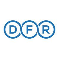 création de logo de lettre dfr sur fond noir.concept de logo de lettre d'initiales créatives de dfr.conception de lettre vectorielle de dfr. vecteur