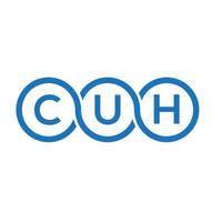création de logo de lettre cuh sur fond noir.concept de logo de lettre initiales créatives cuh.conception de lettre vectorielle cuh. vecteur