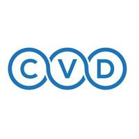 création de logo de lettre cvd sur fond noir. concept de logo de lettre initiales créatives cvd. création de lettre vectorielle cvd. vecteur