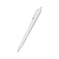 stylo blanc isolé sur blanc, illustration vectorielle. vecteur