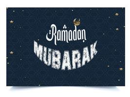 ramadan kareem moderne sur fond noir avec lanterne dorée, lune et illustration vectorielle d'ornement de calligraphie vecteur