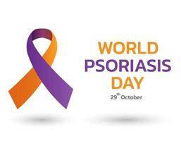 concept de la journée mondiale du psoriasis. vecteur