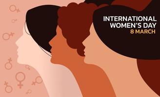 journée internationale de la femme. illustration vectorielle des femmes. vecteur