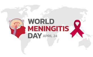 illustration vectorielle sur le thème de la journée mondiale de la méningite vecteur