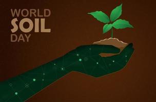 illustration vectorielle de conception de la journée mondiale du sol pour l'arrière-plan de l'affiche et la conception de la bannière vecteur