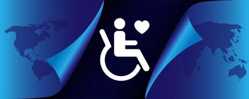 illustration vectorielle sur le thème de la journée internationale des personnes handicapées vecteur
