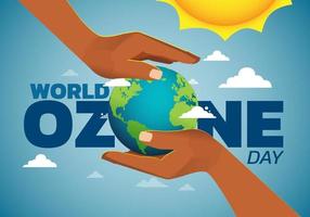 illustration vectorielle de la journée mondiale de l'ozone pour l'affiche, la conception de la bannière. vecteur