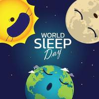 illustration de conception vectorielle de la journée mondiale du sommeil. vecteur