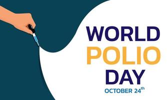 illustration vectorielle sur le thème de la journée mondiale de la poliomyélite. vecteur