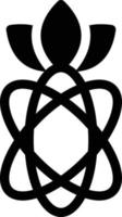 illustration vectorielle d'atome sur un background.symboles de qualité premium. icônes vectorielles pour le concept et la conception graphique. vecteur