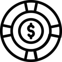 illustration vectorielle dollar sur un fond. symboles de qualité premium. icônes vectorielles pour le concept et la conception graphique. vecteur