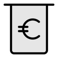 illustration vectorielle euro sur fond symboles de qualité premium. icônes vectorielles pour le concept et la conception graphique. vecteur