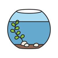 icône de couleur d'aquarium. pisciculture. aquarium. illustration vectorielle isolée vecteur