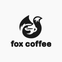 conception de logo simple, propre, élégante, unique et moderne avec un style de logo d'espace négatif pour le café, la nourriture et les boissons vecteur