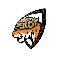 illustration de conception de logo de tigre.
