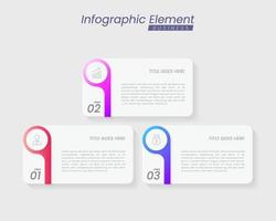 modèle de conception infographique vectoriel avec options ou étapes. peut être utilisé pour le diagramme de processus, les présentations, la mise en page du flux de travail, la bannière, l'organigramme, le graphique d'informations.