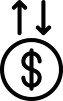 illustration vectorielle de transfert de dollars sur un background.symboles de qualité premium. icônes vectorielles pour le concept et la conception graphique. vecteur