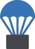 illustration vectorielle de parachute sur fond symboles de qualité premium. icônes vectorielles pour le concept et la conception graphique. vecteur