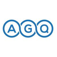 création de logo de lettre agq sur fond blanc. concept de logo de lettre initiales créatives agq. conception de lettre agq. vecteur