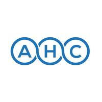 création de logo de lettre ahc sur fond blanc. concept de logo de lettre initiales créatives ahc. conception de lettre ahc. vecteur