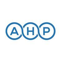 création de logo de lettre ahp sur fond blanc. concept de logo de lettre initiales créatives ahp. conception de lettre ahp. vecteur