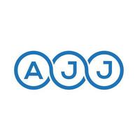 création de logo de lettre ajj sur fond blanc. concept de logo de lettre initiales créatives ajj. conception de lettre ajj. vecteur