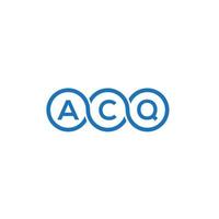création de logo de lettre acq sur fond blanc. acq creative initiales lettre logo concept. conception de lettre acq. vecteur