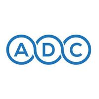 création de logo de lettre adc sur fond blanc. concept de logo de lettre initiales créatives adc. conception de lettre adc. vecteur
