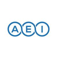 création de logo de lettre aei sur fond blanc. concept de logo de lettre initiales créatives aei. conception de lettre aei. vecteur