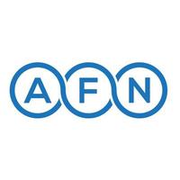 création de logo de lettre afn sur fond blanc. concept de logo de lettre initiales créatives afn. conception de lettre afn. vecteur