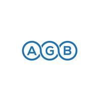 création de logo de lettre agb sur fond blanc. concept de logo de lettre initiales créatives agb. conception de lettre agb. vecteur