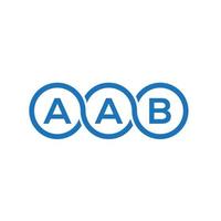 création de logo de lettre aab sur fond blanc. concept de logo de lettre initiales créatives aab. conception de lettre aab. vecteur