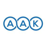 création de logo de lettre aak sur fond blanc. concept de logo de lettre initiales créatives aak. conception de lettre aak. vecteur