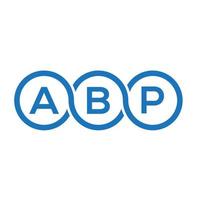 création de logo de lettre abp sur fond blanc. concept de logo de lettre initiales créatives abp. conception de lettre abp. vecteur