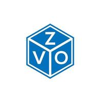 création de logo de lettre zvo sur fond blanc. concept de logo de lettre initiales créatives zvo. conception de lettre zvo. vecteur