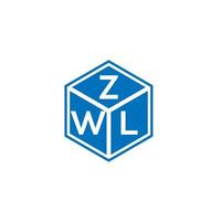 création de logo de lettre zwl sur fond blanc. concept de logo de lettre initiales créatives zwl. conception de lettre zwl. vecteur