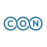 création de logo de lettre conn sur fond blanc. concept de logo de lettre initiales créatives conn. conception de lettre conn. vecteur