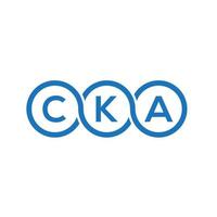 création de logo de lettre cka sur fond blanc. concept de logo de lettre initiales créatives cka. conception de lettre cka. vecteur