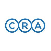 création de logo de lettre cra sur fond blanc. concept de logo de lettre initiales créatives cra. conception de lettre de l'arc. vecteur