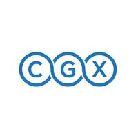 création de logo de lettre cgx sur fond blanc. concept de logo de lettre initiales créatives cgx. conception de lettre cgx. vecteur