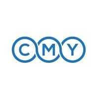 création de logo de lettre cmy sur fond blanc. concept de logo de lettre initiales créatives cmy. conception de lettre cmy. vecteur