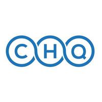 création de logo de lettre chq sur fond blanc. concept de logo de lettre initiales créatives chq. conception de lettre chq. vecteur