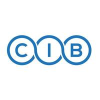création de logo de lettre cib sur fond blanc. concept de logo de lettre initiales créatives cib. conception de lettre cib. vecteur