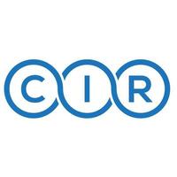 création de logo de lettre cir sur fond blanc. concept de logo de lettre initiales créatives cir. conception de lettre cir. vecteur