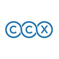création de logo de lettre ccx sur fond blanc. concept de logo de lettre initiales créatives ccx. conception de lettre ccx. vecteur