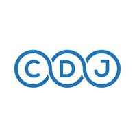 création de logo de lettre cdj sur fond blanc. cdj creative initiales lettre logo concept. conception de lettre cdj. vecteur
